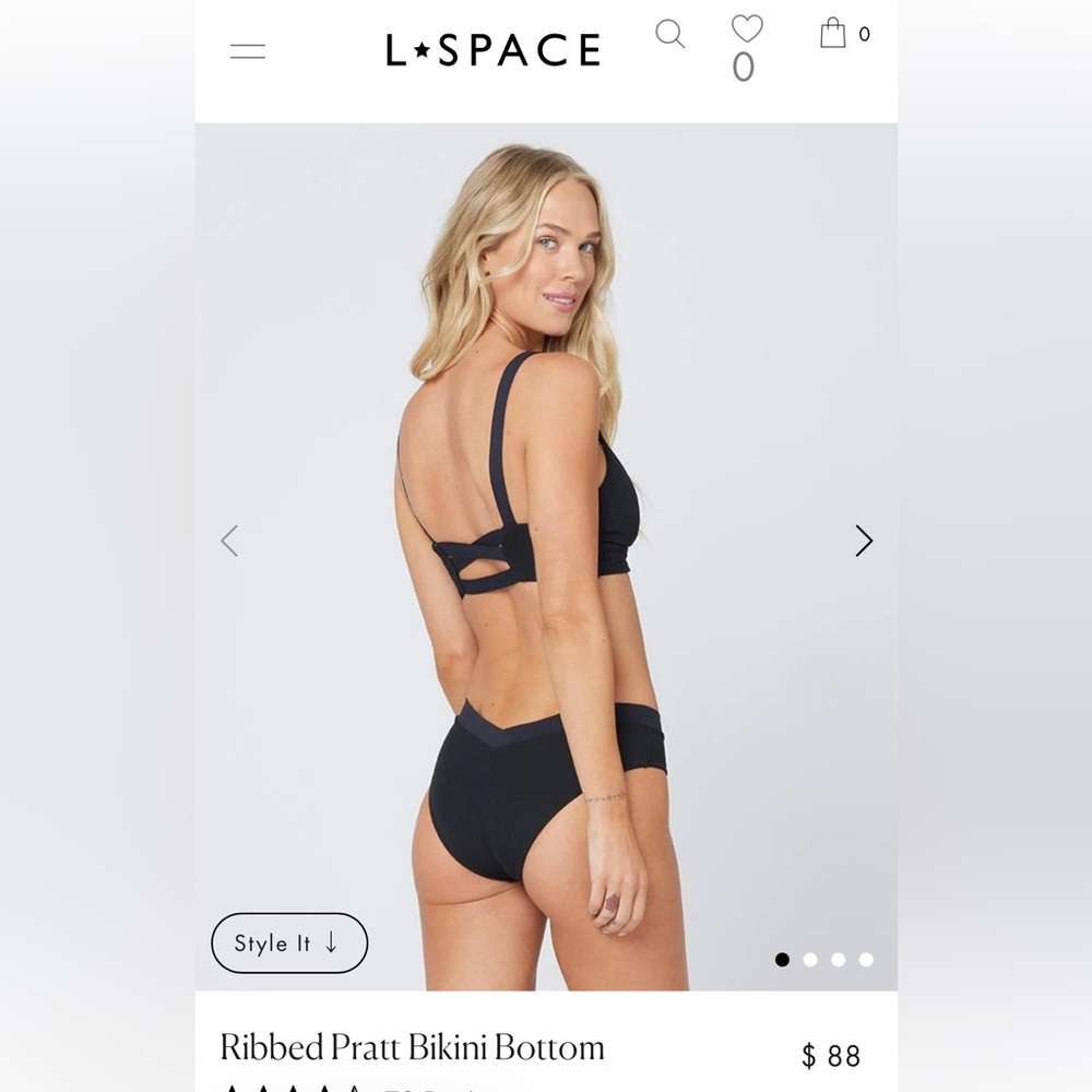 LSPACE- Ribbed Vera Bikini Top